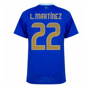 Fotbalové Dres Argentina Lautaro Martinez #22 Venkovní Oblečení Copa America 2024 Krátký Rukáv
